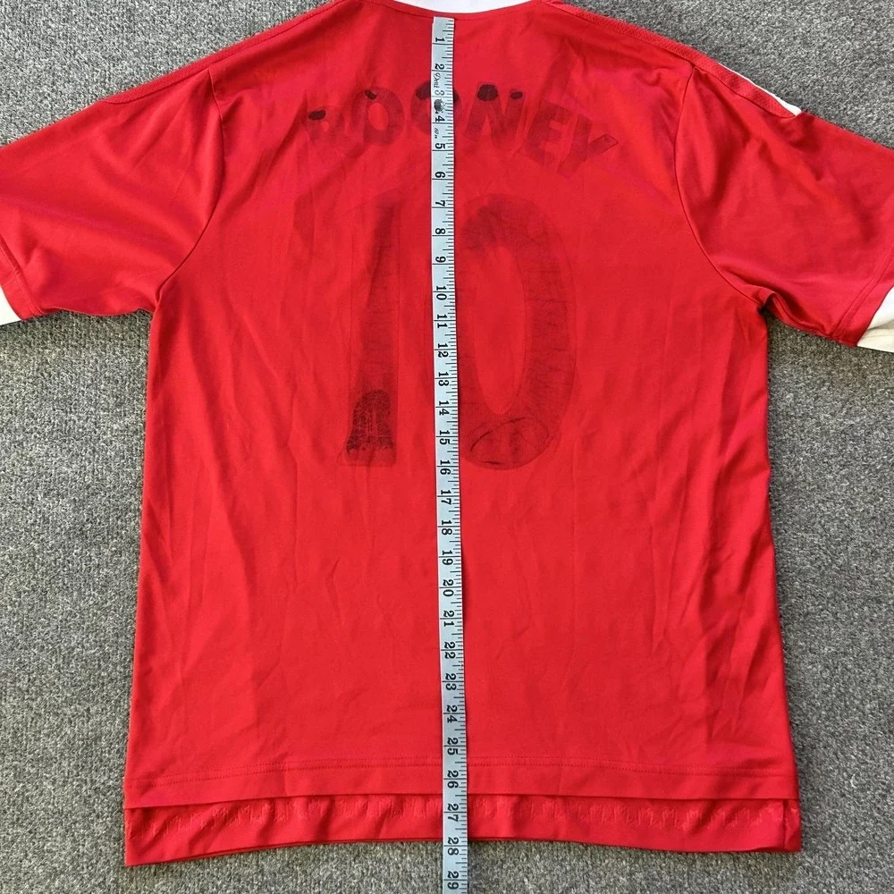 Manchester United Jersey Rooney #10 Adidas Mens‎ M Red Home Soccer Shirt